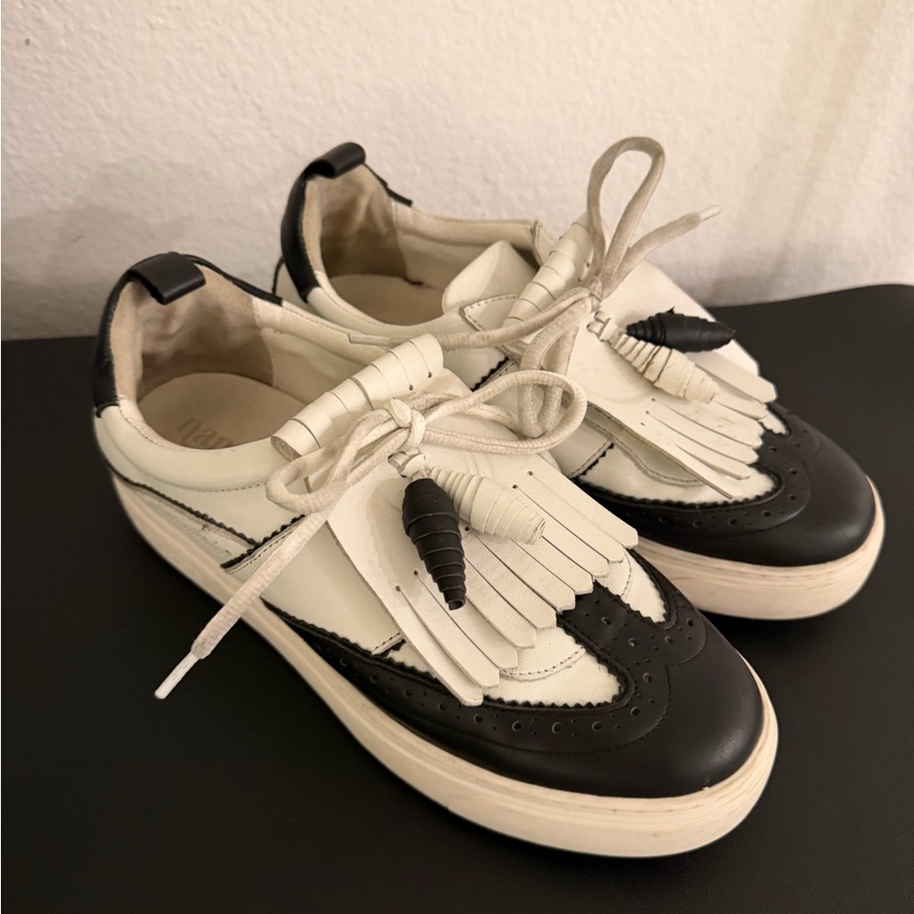 Nanushka Leather Kiltie Sneakers EU 38.5